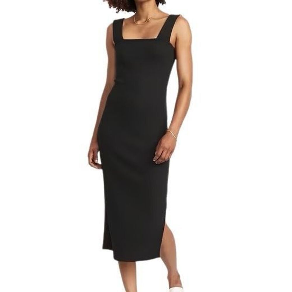Old Navy Fitted Sleeveless Rib-Knit Midi Dress NWT